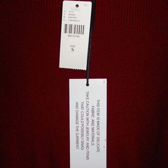 NWT Plenty Tracy Reese Anthropologie S Brick Red Appliqued Pullover Sweater - Picture 8 of 9